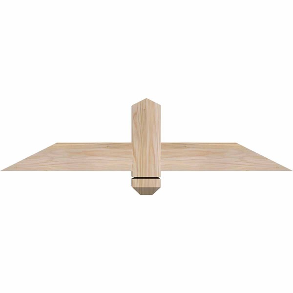 Ekena Millwork Eugene Smooth Timber Gable Bracket, Douglas Fir, 36"W x 9"H x 3 1/2"D x 3 1/2"F, 6/12 Pitch GBW036X09X0404EUG00SDF - main